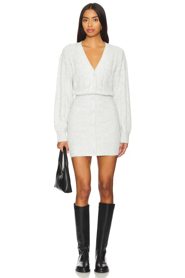 Brylee Mini Dress Heather Grey Women Lovers and Friends Sweaters and Knits