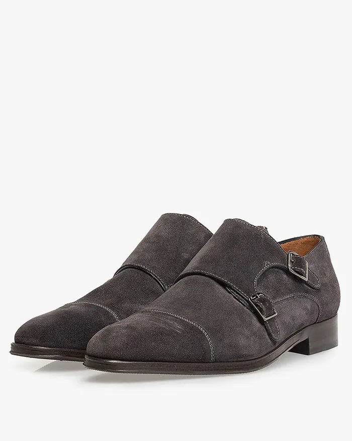 Buckle Shoes Men Floris Van Bommel Raffa 0110 Suede