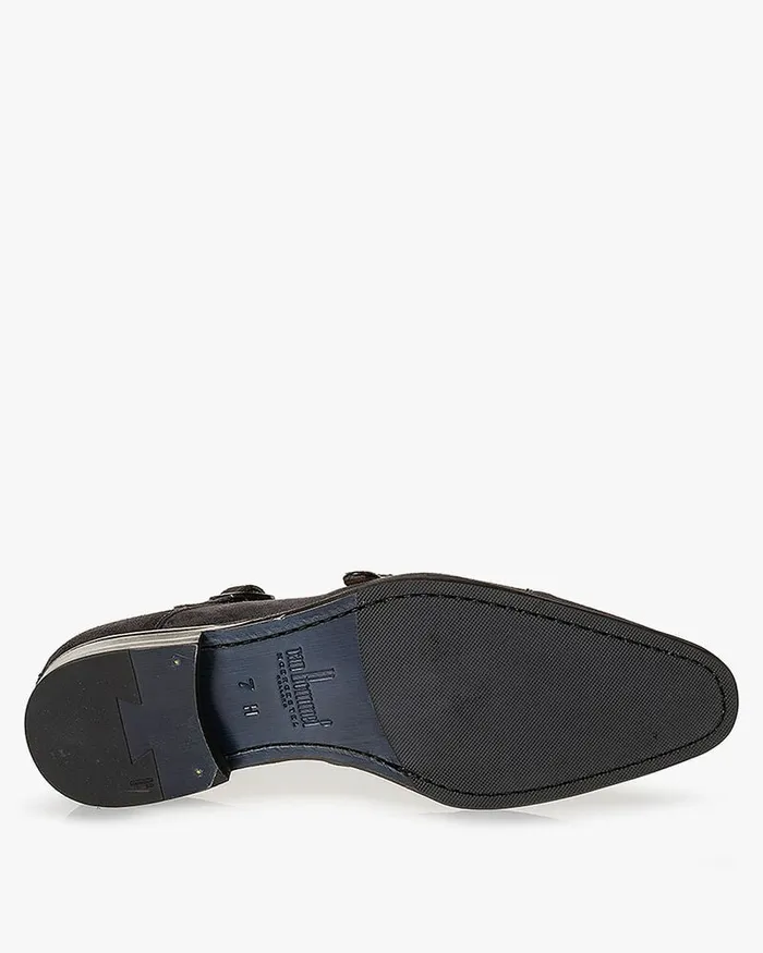 Buckle Shoes Men Floris Van Bommel Raffa 0110 Suede