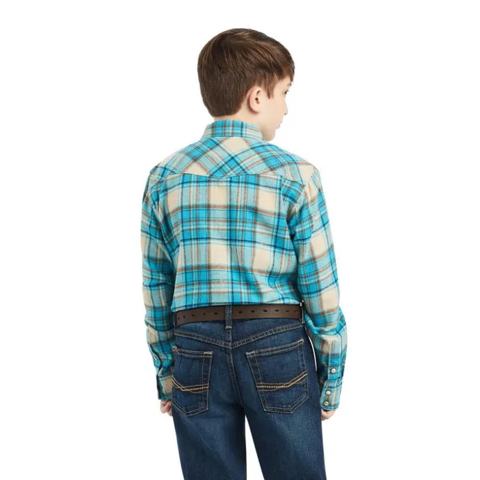 Button Down Shirts Kids Ariat Handley Retro Fit Shirt Sylvan Teal Button Down Shirts Kids Ariat Handley Retro Fit Shirt Sylvan Teal