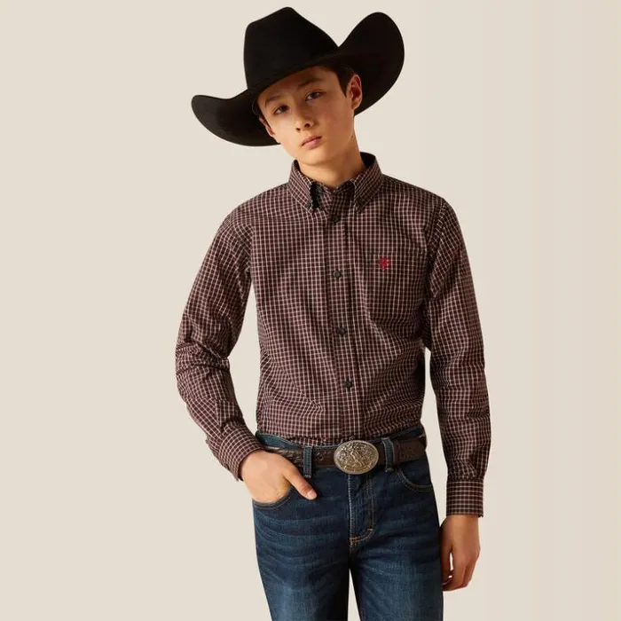 Button Down Shirts Kids Ariat Pro Series Paddy Classic Fit Shirt Black
