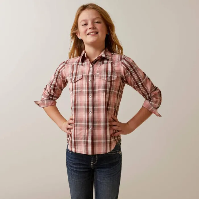 Button Down Shirts Kids Ariat Saguaro Shirt Plaid