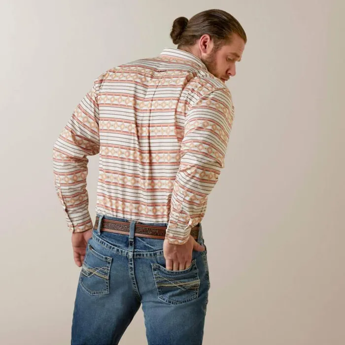Button Down Shirts Men Ariat Antonio Classic Fit Shirt Orange