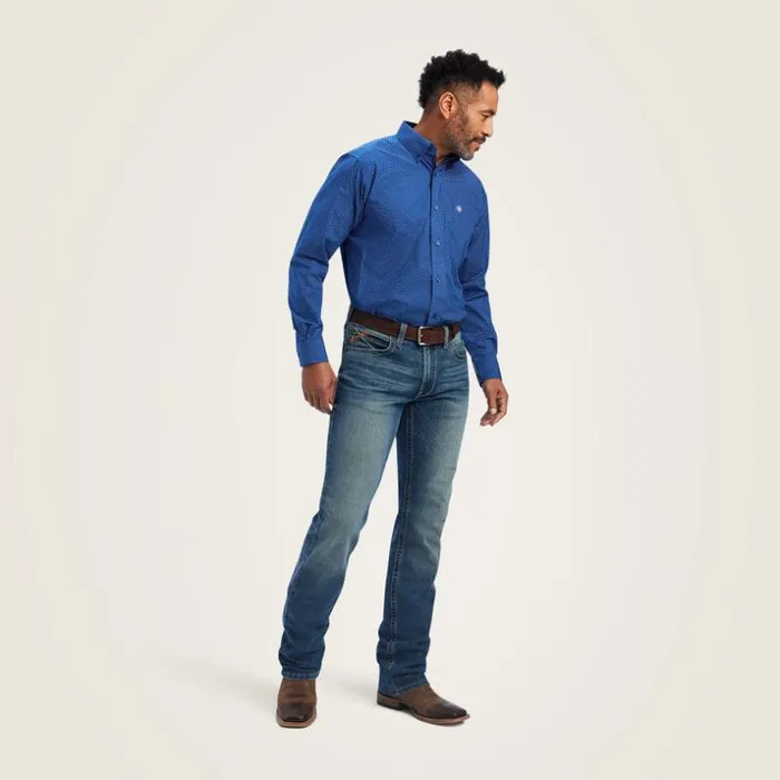 Button Down Shirts Men Ariat Benedict Classic Fit Shirt Classic Blue Button Down Shirts Men Ariat Benedict Classic Fit Shirt Classic Blue