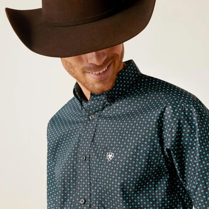 Button Down Shirts Men Ariat Benson Fitted Shirt Black Button Down Shirts Men Ariat Benson Fitted Shirt Black