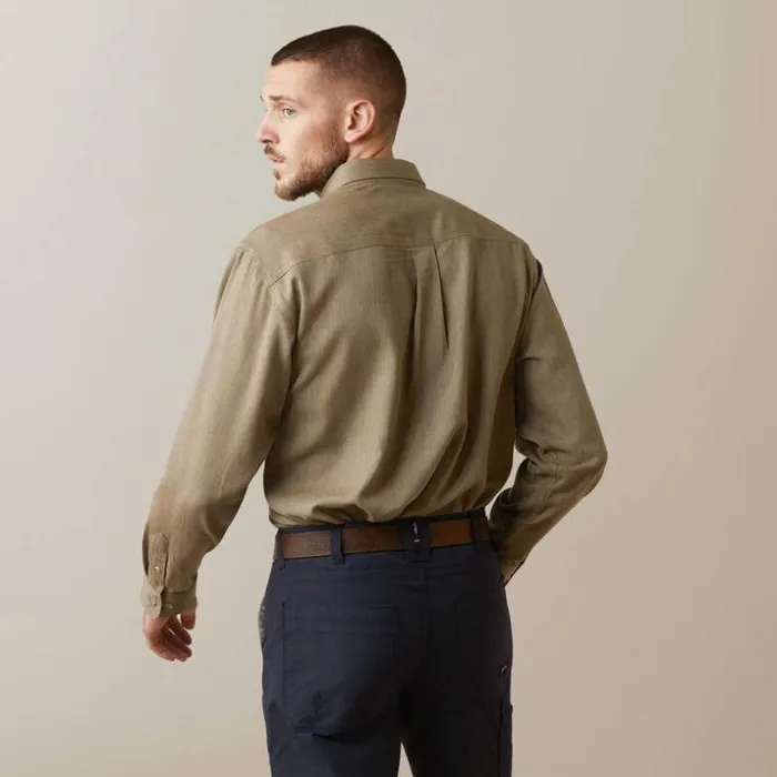 Button Down Shirts Men Ariat FR Air Inherent Work Shirt Khaki Heather Button Down Shirts Men Ariat FR Air Inherent Work Shirt Khaki Heather