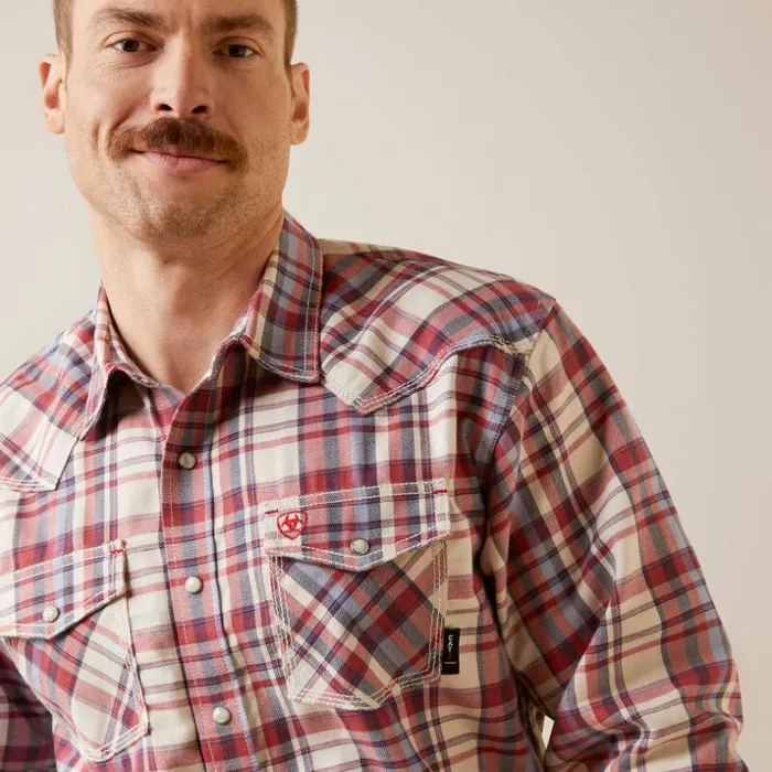 Button Down Shirts Men Ariat FR Dillon Retro Fit Snap Work Shirt Red Dahlia Plaid Button Down Shirts Men Ariat FR Dillon Retro Fit Snap Work Shirt Red Dahlia Plaid