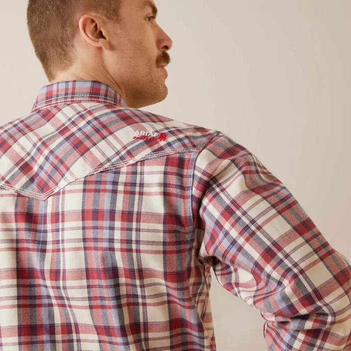 Button Down Shirts Men Ariat FR Dillon Retro Fit Snap Work Shirt Red Dahlia Plaid Button Down Shirts Men Ariat FR Dillon Retro Fit Snap Work Shirt Red Dahlia Plaid