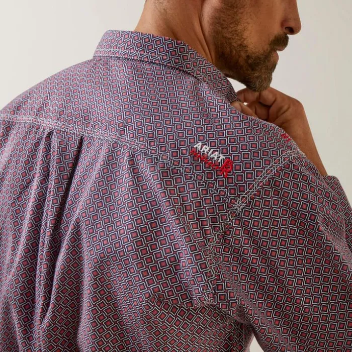 Button Down Shirts Men Ariat FR Ranger Logo Work Shirt Brick Red Button Down Shirts Men Ariat FR Ranger Logo Work Shirt Brick Red
