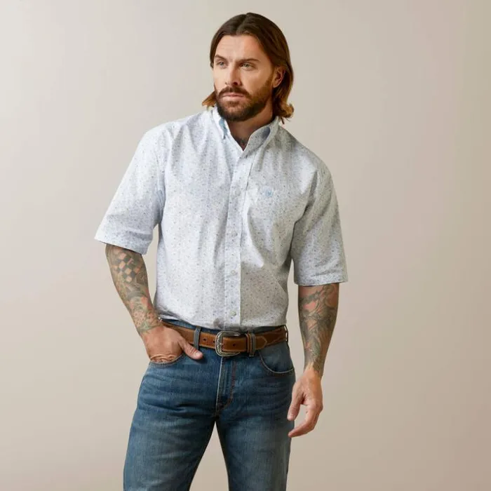 Button Down Shirts Men Ariat Jameson Classic Fit Shirt White