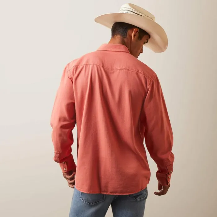 Button Down Shirts Men Ariat Jurlington Retro Fit Shirt Faded Brick Button Down Shirts Men Ariat Jurlington Retro Fit Shirt Faded Brick