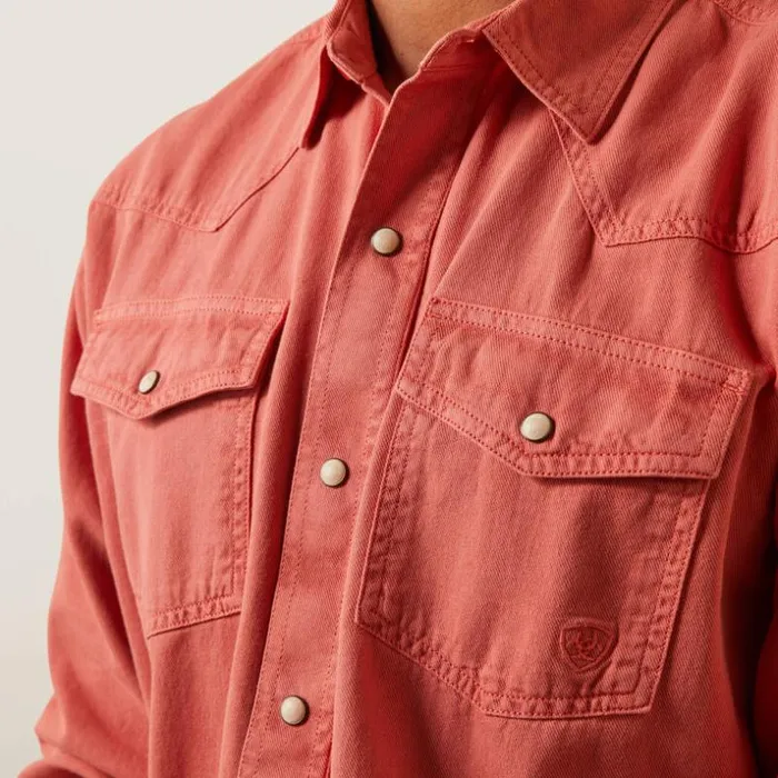 Button Down Shirts Men Ariat Jurlington Retro Fit Shirt Faded Brick Button Down Shirts Men Ariat Jurlington Retro Fit Shirt Faded Brick