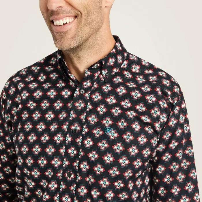 Button Down Shirts Men Ariat Kasey Classic Fit Shirt Black
