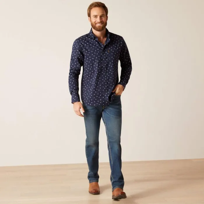 Button Down Shirts Men Ariat Marco Stretch Modern Fit Shirt Blue Button Down Shirts Men Ariat Marco Stretch Modern Fit Shirt Blue