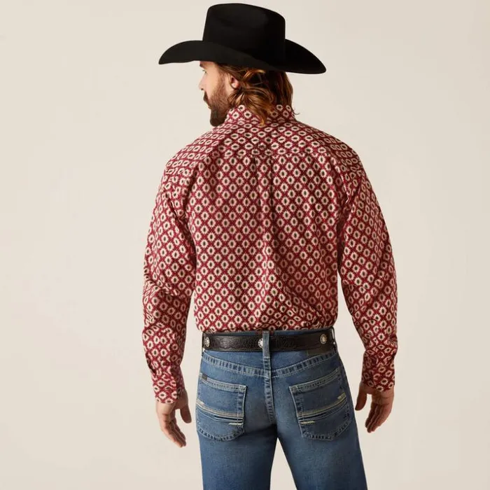 Button Down Shirts Men Ariat Nevil Classic Fit Shirt Tibetan Red Button Down Shirts Men Ariat Nevil Classic Fit Shirt Tibetan Red
