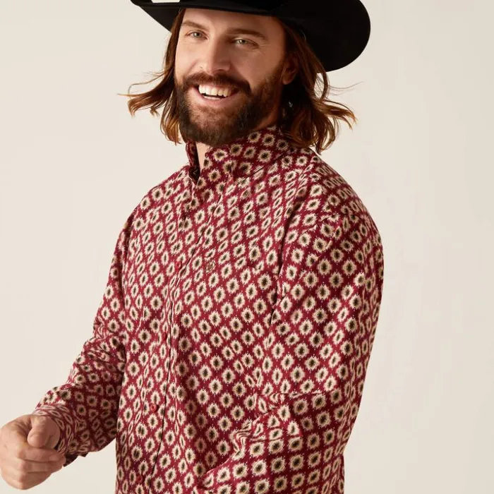 Button Down Shirts Men Ariat Nevil Classic Fit Shirt Tibetan Red Button Down Shirts Men Ariat Nevil Classic Fit Shirt Tibetan Red
