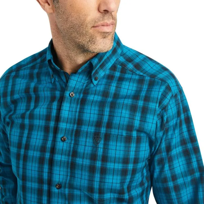 Button Down Shirts Men Ariat Pro Series Kingston Fitted Shirt Ocean Depths Button Down Shirts Men Ariat Pro Series Kingston Fitted Shirt Ocean Depths