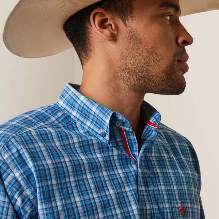Button Down Shirts Men Ariat Pro Series Leyton Classic Fit Shirt Light Blue