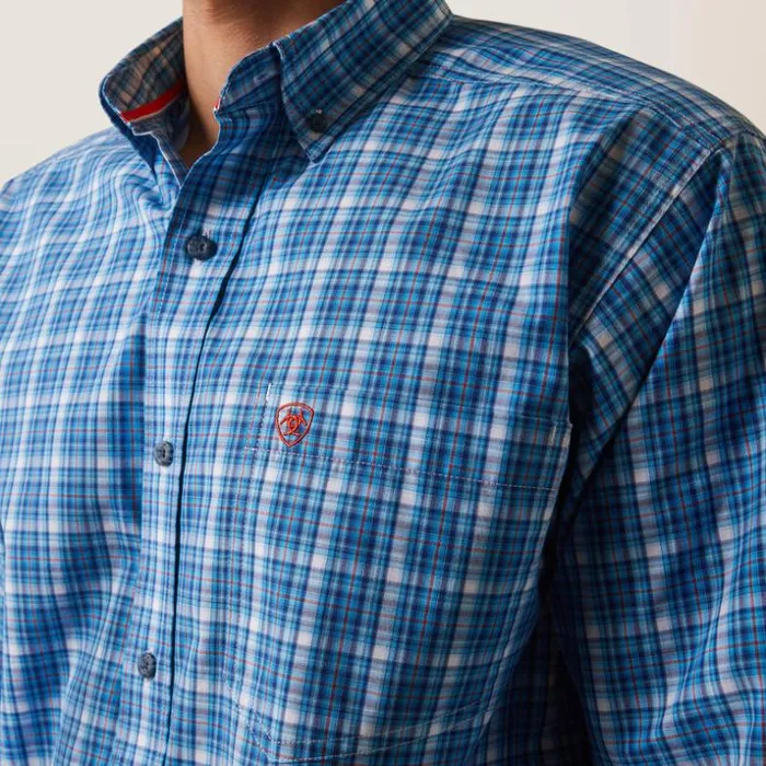 Button Down Shirts Men Ariat Pro Series Leyton Classic Fit Shirt Light Blue