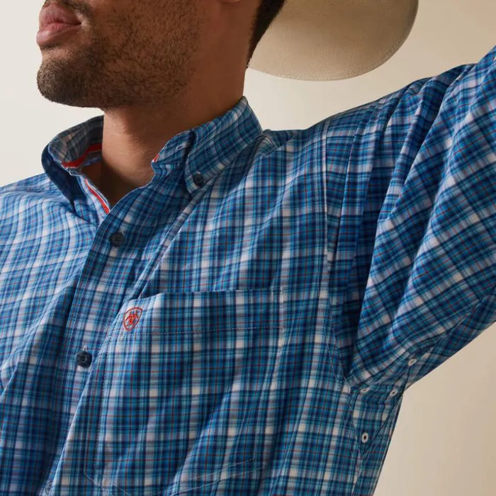 Button Down Shirts Men Ariat Pro Series Leyton Classic Fit Shirt Light Blue