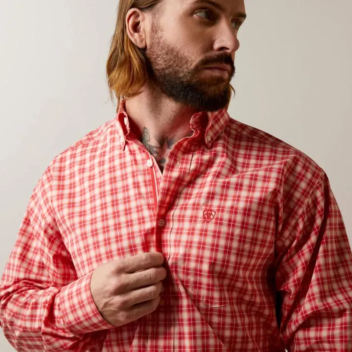 Button Down Shirts Men Ariat Pro Series Oberon Classic Fit Shirt Poppy Red Button Down Shirts Men Ariat Pro Series Oberon Classic Fit Shirt Poppy Red