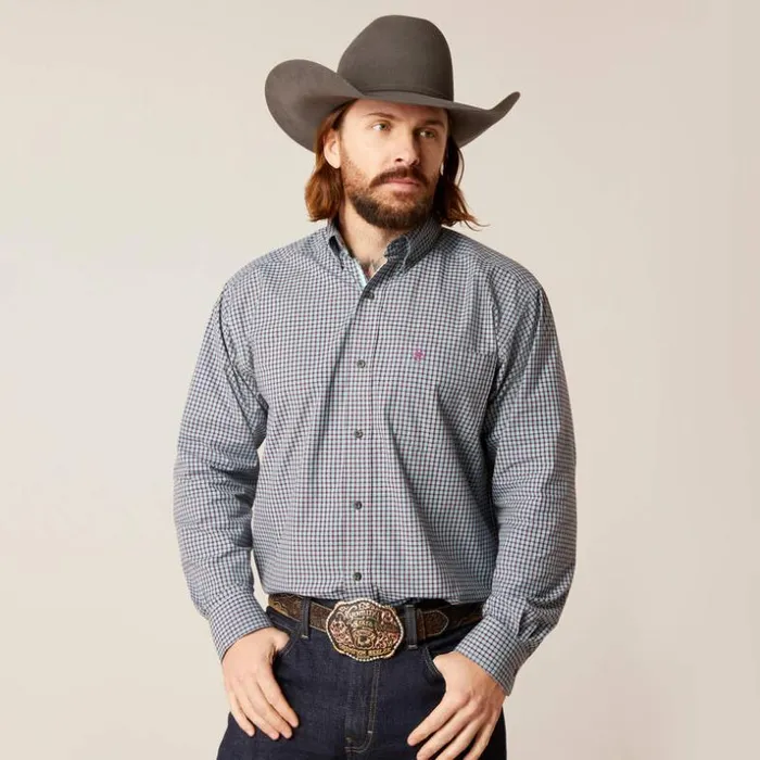 Button Down Shirts Men Ariat Pro Series Sullivan Classic Fit Shirt Angel Blue