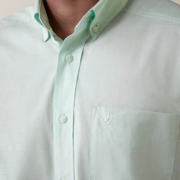 Button Down Shirts Men Ariat Solid Slub Classic Fit Shirt Mist Green Button Down Shirts Men Ariat Solid Slub Classic Fit Shirt Mist Green