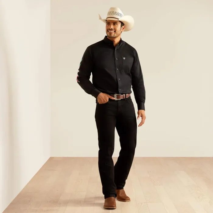 Button Down Shirts Men Ariat Team Logo Twill Fitted Shirt Blackmexico Button Down Shirts Men Ariat Team Logo Twill Fitted Shirt Blackmexico