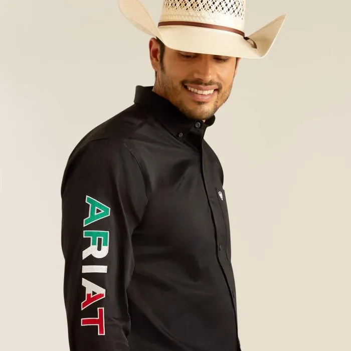 Button Down Shirts Men Ariat Team Logo Twill Fitted Shirt Blackmexico Button Down Shirts Men Ariat Team Logo Twill Fitted Shirt Blackmexico