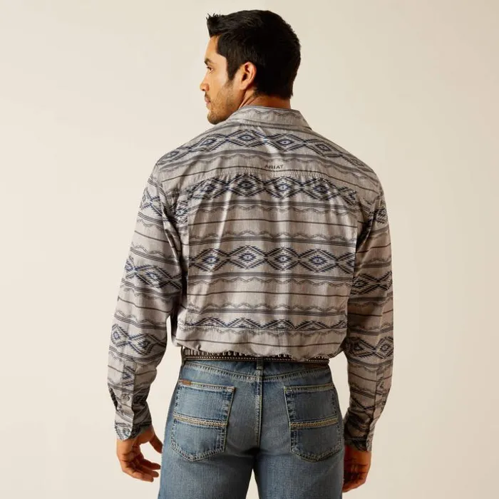 Button Down Shirts Men Ariat VentTEK Outbound Classic Fit Shirt Moon Mist