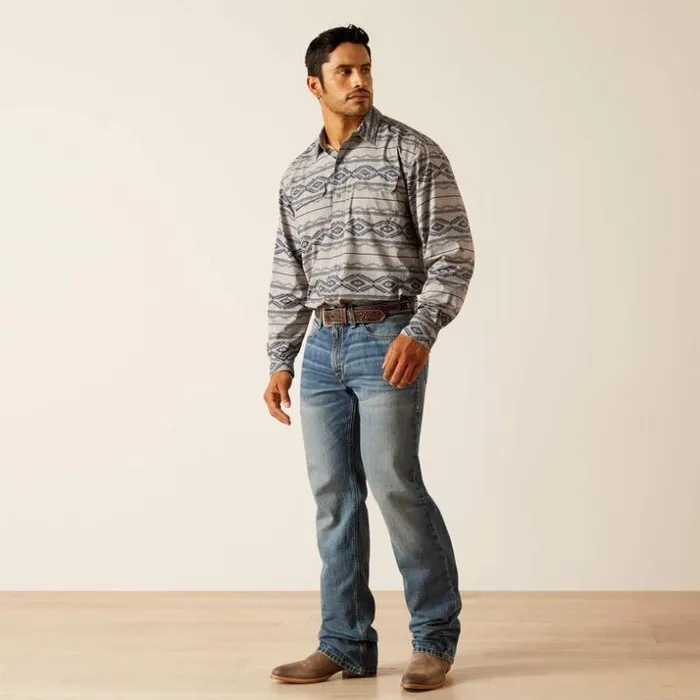 Button Down Shirts Men Ariat VentTEK Outbound Classic Fit Shirt Moon Mist