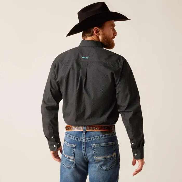 Button Down Shirts Men Ariat Wrinkle Free Gian Fitted Shirt Black Button Down Shirts Men Ariat Wrinkle Free Gian Fitted Shirt Black