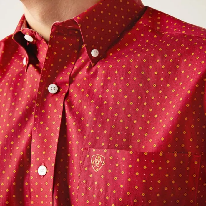 Button Down Shirts Men Ariat Wrinkle Free Kaisen Classic Fit Shirt Biking Red Button Down Shirts Men Ariat Wrinkle Free Kaisen Classic Fit Shirt Biking Red