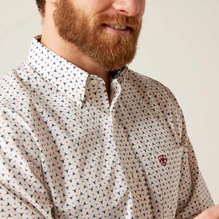 Button Down Shirts Men Ariat Wrinkle Free Kashton Fitted Shirt White Sand Button Down Shirts Men Ariat Wrinkle Free Kashton Fitted Shirt White Sand