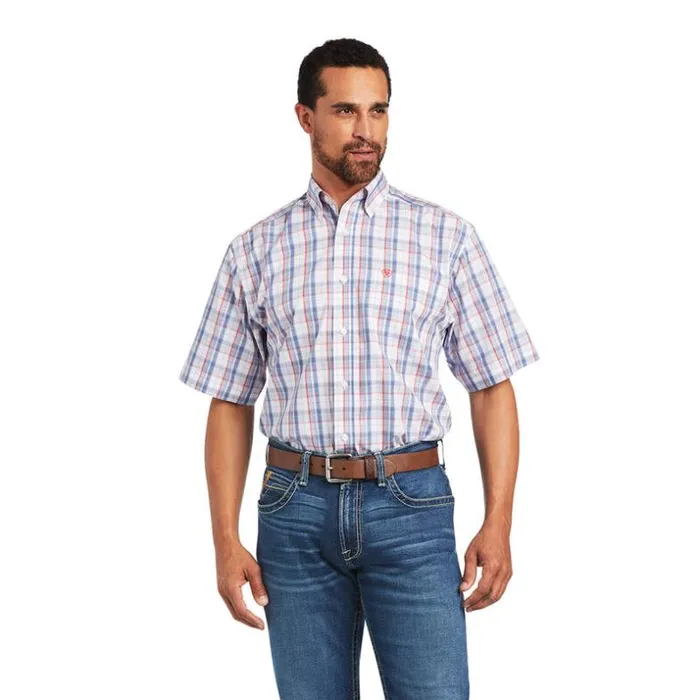 Button Down Shirts Men Ariat Wrinkle Free Nasir Classic Fit Shirt White