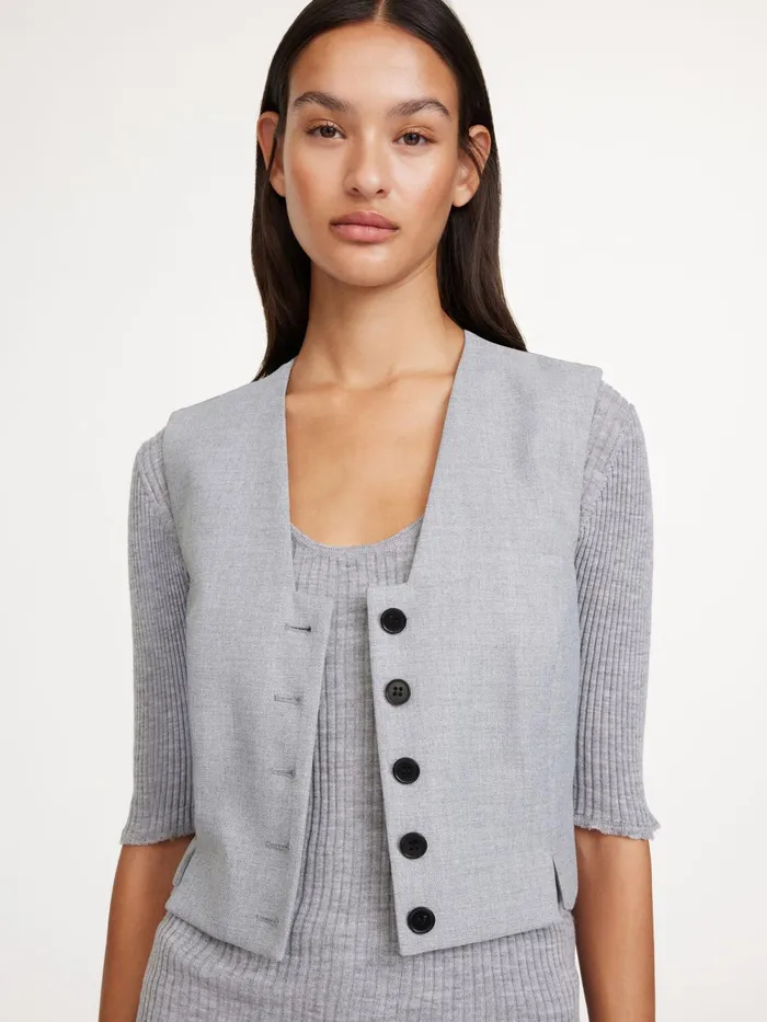 By Malene Birger Blazers Women Bettas Waistcoat Grey Melange