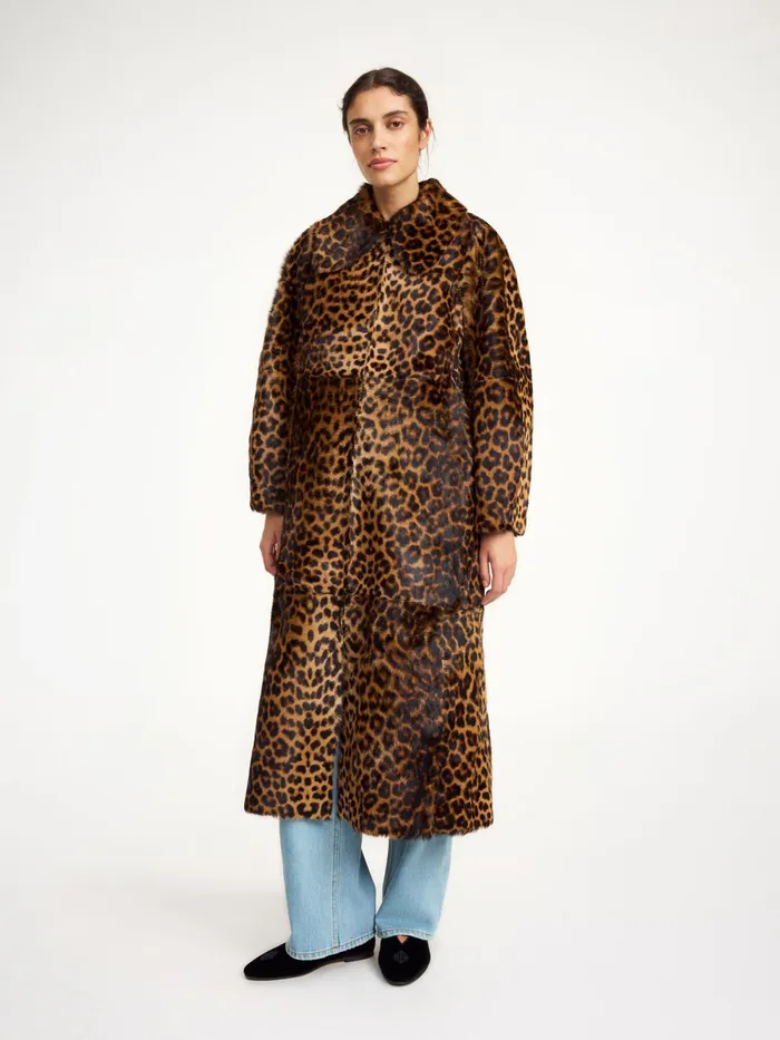 By Malene Birger Coats and Jackets Women Rafaia Lamb Leather Coat Leopard