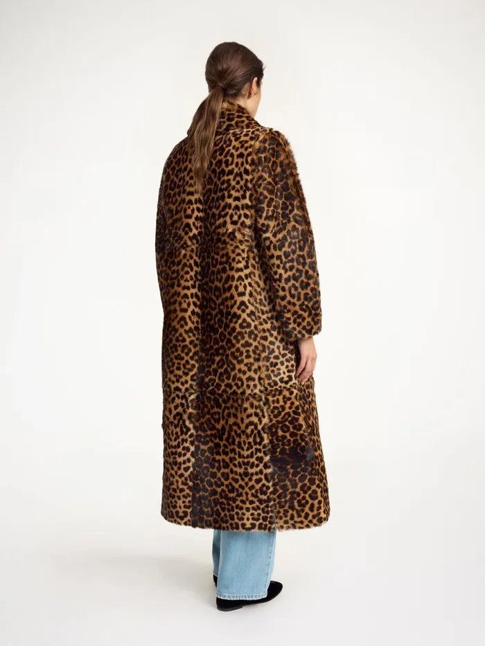 By Malene Birger Coats and Jackets Women Rafaia Lamb Leather Coat Leopard