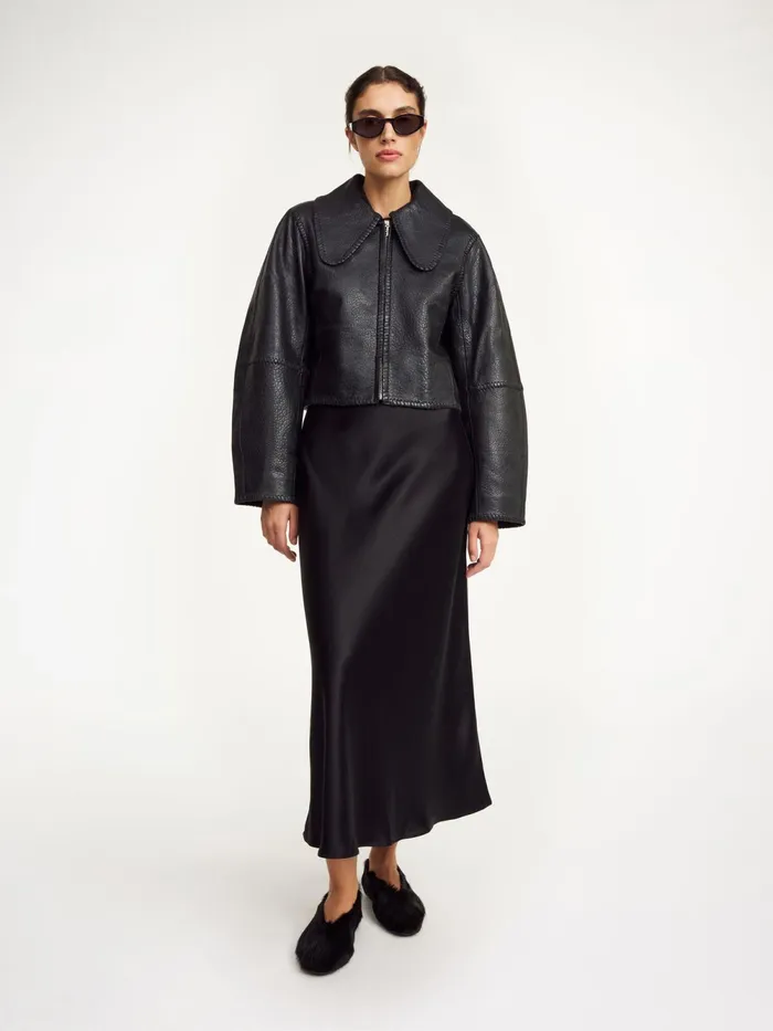 By Malene Birger Coats and Jackets Women Rowani Leather Jacket Black