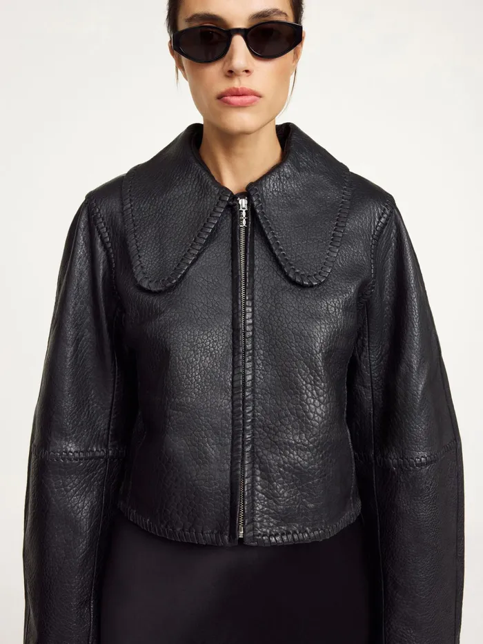 By Malene Birger Coats and Jackets Women Rowani Leather Jacket Black