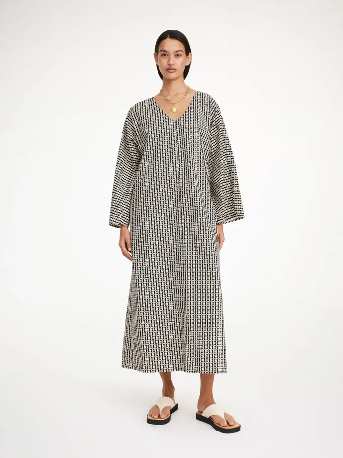 By Malene Birger Dresses Women Calynn Organic Cotton Dress Black Monogram