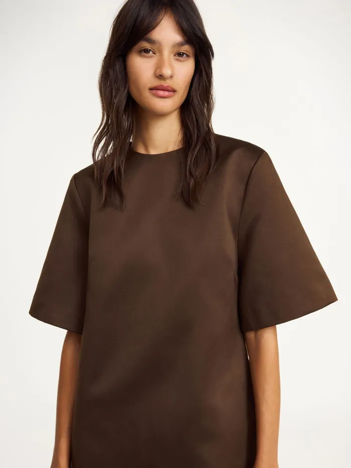 By Malene Birger Dresses Women Harperz Mini Dress Dark Mahogany
