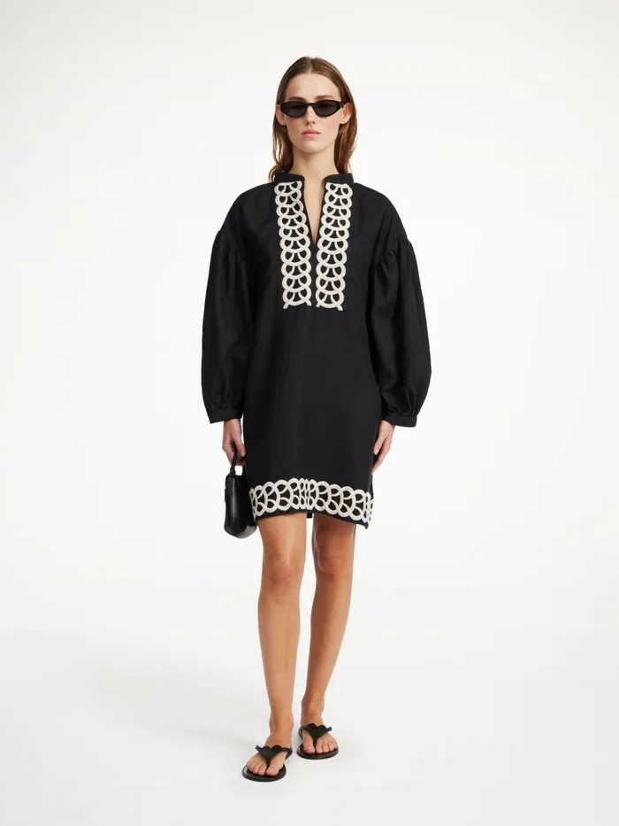 By Malene Birger Dresses Women Limonna Linen Midi Dress Black