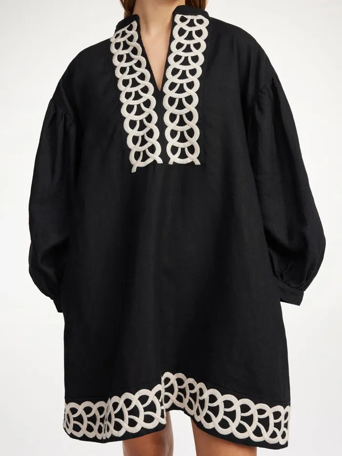 By Malene Birger Dresses Women Limonna Linen Midi Dress Black