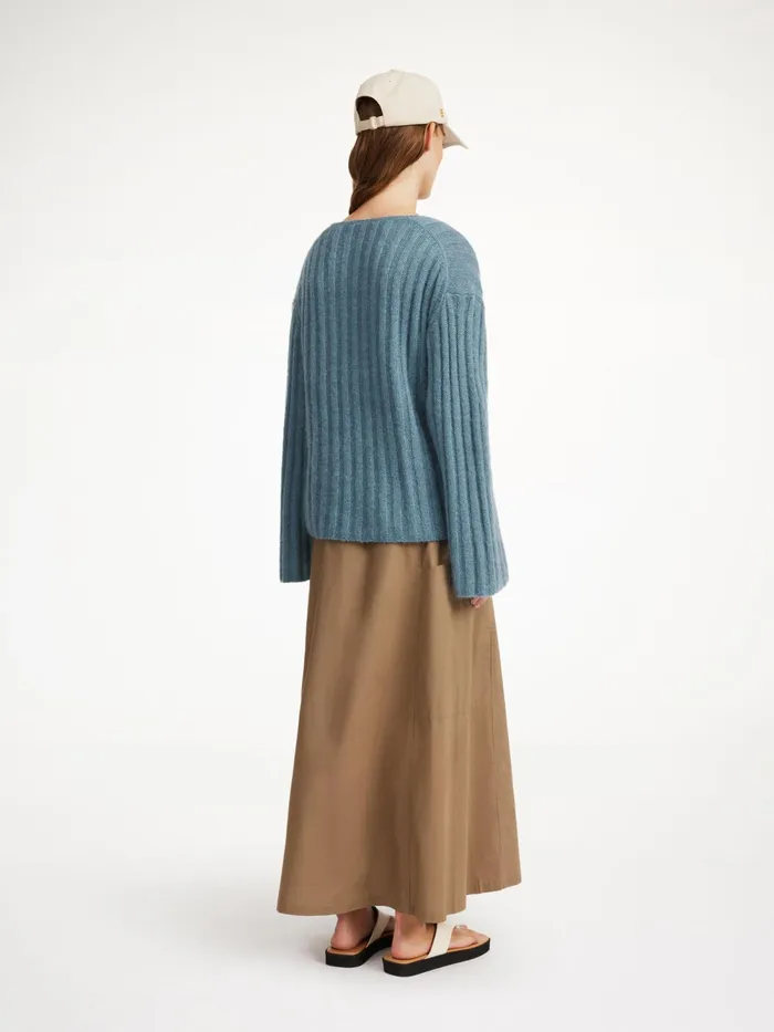 By Malene Birger Knitwear Women Cimone Ribbed Sweater Cool Water