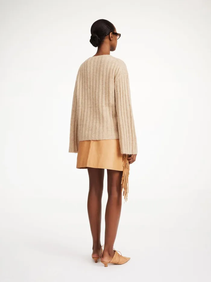 By Malene Birger Knitwear Women Cimone Ribbed Sweater Twill Beige