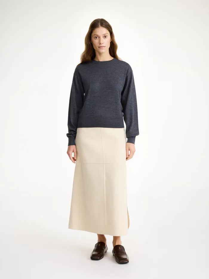 By Malene Birger Knitwear Women Mantea Merino Wool Sweater Jet Grey
