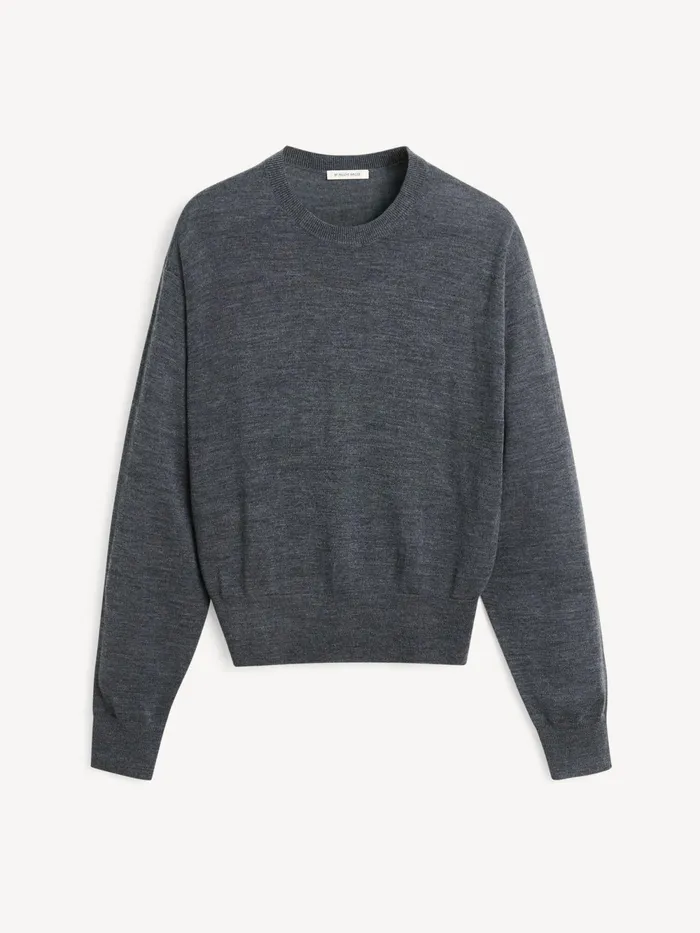 By Malene Birger Knitwear Women Mantea Merino Wool Sweater Jet Grey