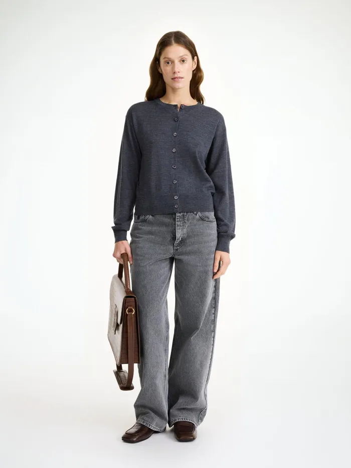 By Malene Birger Knitwear Women Montie Merino Wool Cardigan Jet Grey