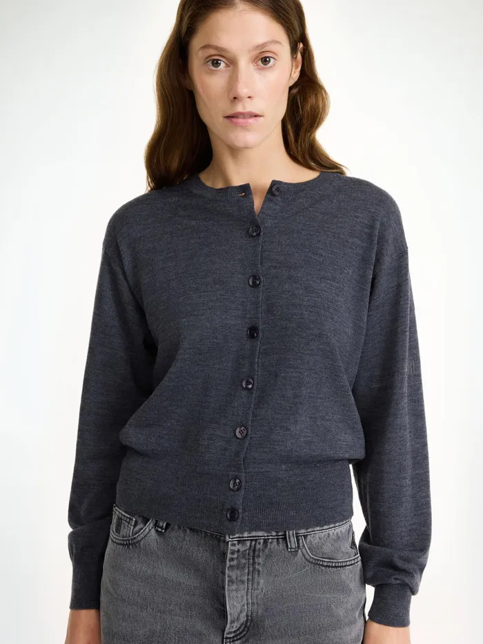 By Malene Birger Knitwear Women Montie Merino Wool Cardigan Jet Grey